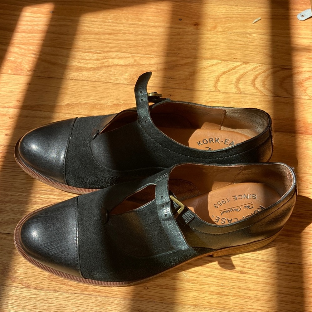 Kork-Ease Niseda Leather Suede Loafer Round Toe Comfort Shoe Retro